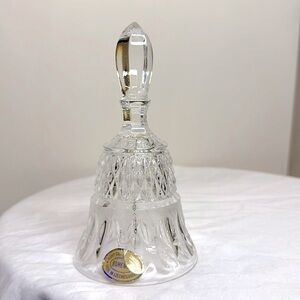 BOHEMIA Hand Cut Crystal Bell Made in Czechoslovakia